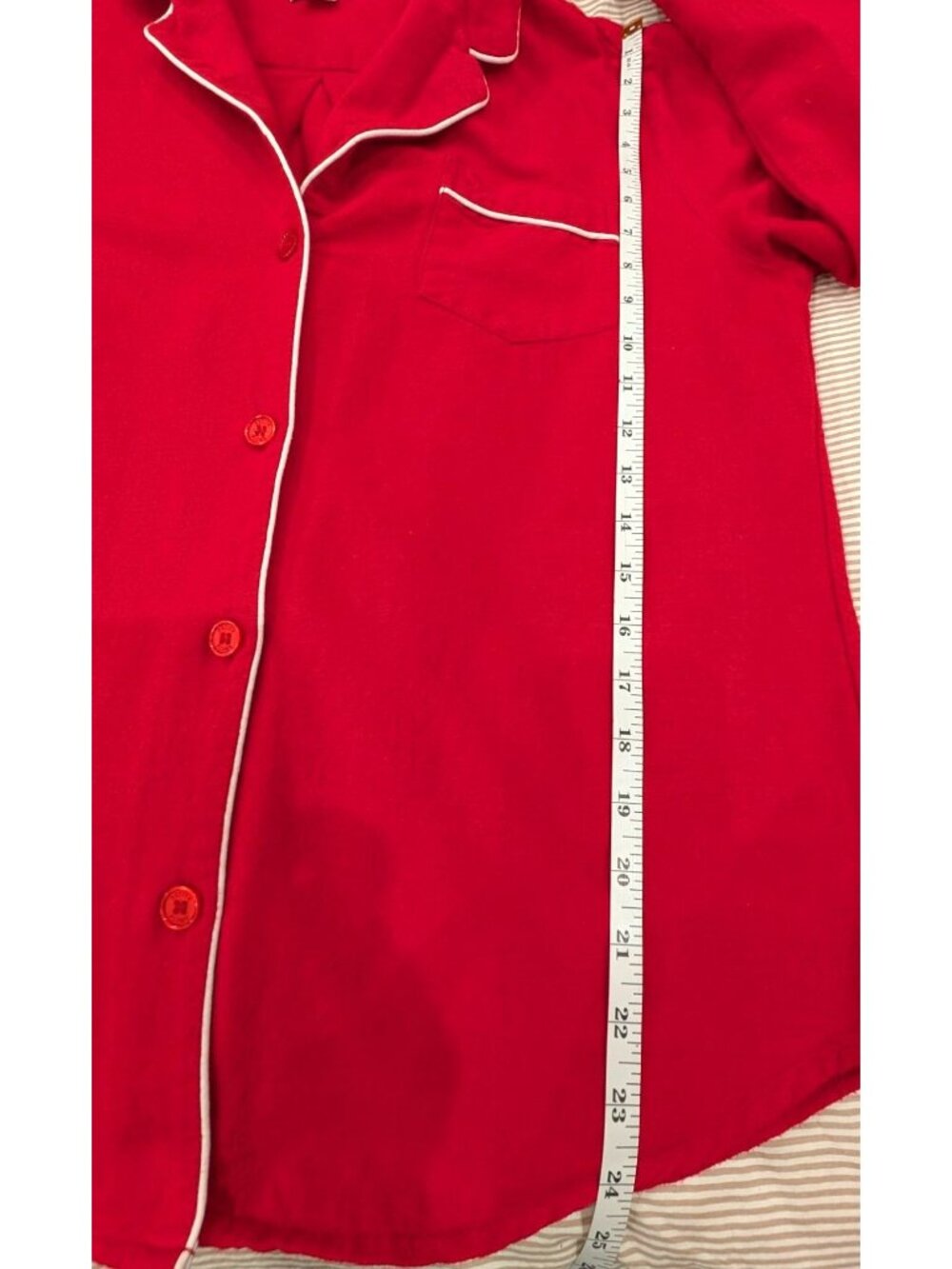 Petite Plume Red Cotton Flannel Pajama Set, Women Size Medium - Picture 15 of 16